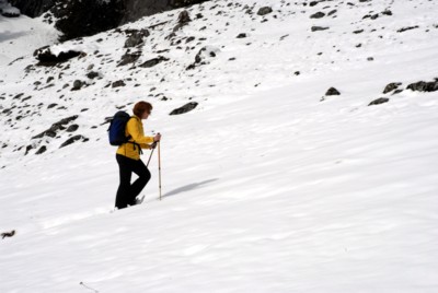 Mit Schneeschuhen von Maurach am Achensee zur Erfurter Hütte im Rofan