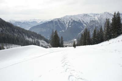 Mit Schneeschuhen von Maurach am Achensee zur Erfurter Hütte im Rofan