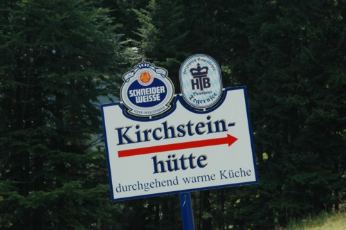 Wegweiser zur Kirchsteinhütte
