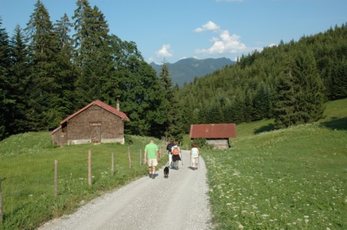 Weg vom Brauneck über die Bayernhütte nach Wegscheidt
