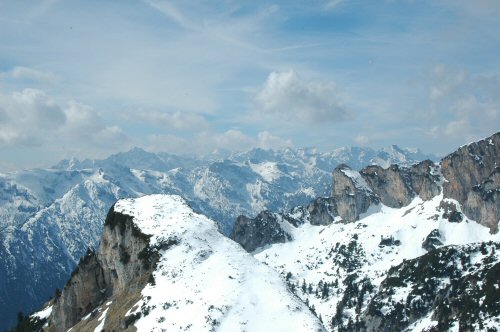 Blick ins Karwendelgebirge vom Weg zur Rofanspitze aus gesehen