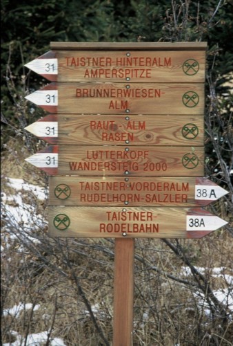 so präzisse sind die Markierungen im Pustertal 