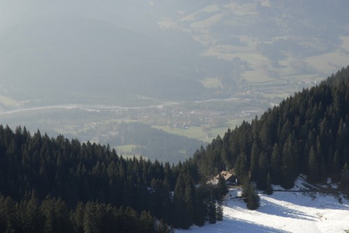 Lenggrieser H&uuml;tte, vom Seekar aus gesehen