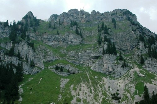 Blick auf das Wendelsteinmassiv vom Geopark aus gesehen