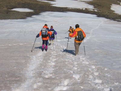 Abstieg nach der Bergtour nähe Akureyri