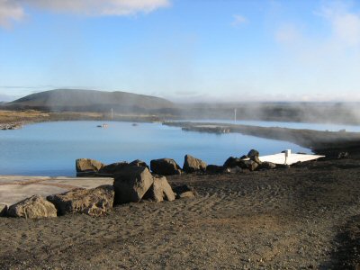 Freibad, gespeist durch heiße Quellen nähe Mývatn