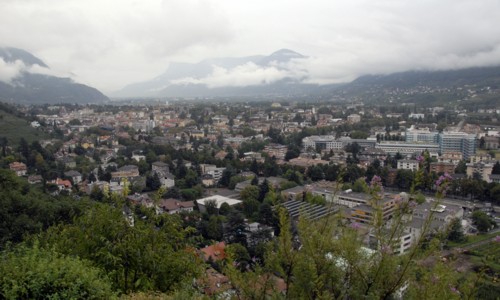 Auf dem Algunder Waalweg von Algund nach Meran; hier Tappeiner Passage