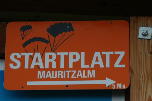 Startplatz der Paragleiter an der Mauritzalm