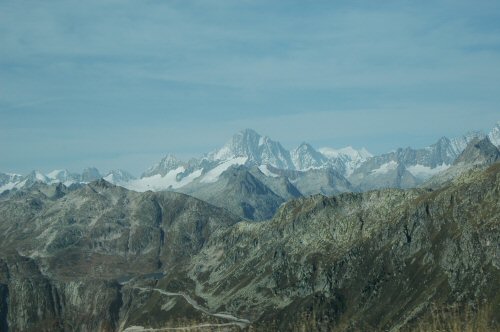 Blick auf das Finsteraarhorn, von der Passh&ouml;he des Furkas aus gesehen